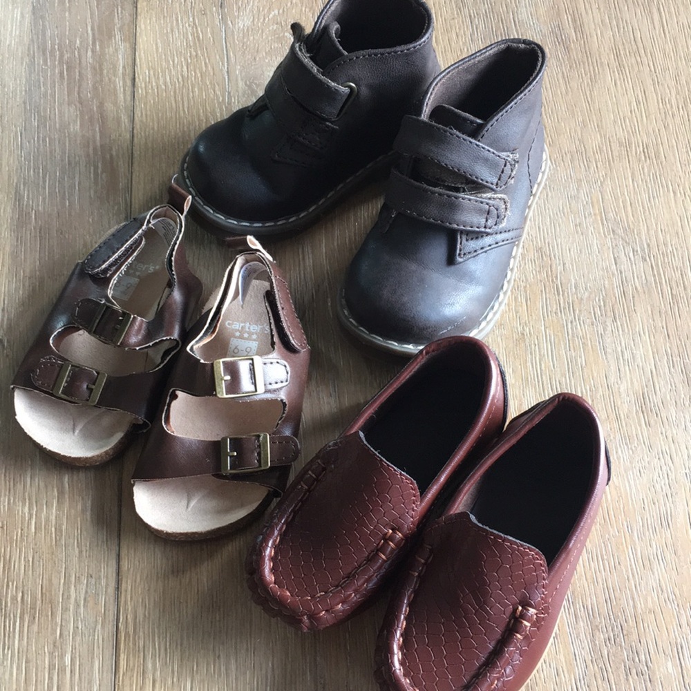 Lot of 3 Infant Toddler Baby Shoes Sandals Boots